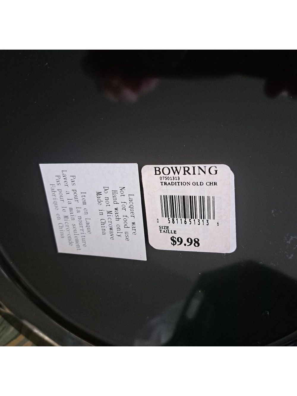 BOWRING tradition gold charger plates lacquered 13" round wedding holiday 12 - Picture 10 of 15